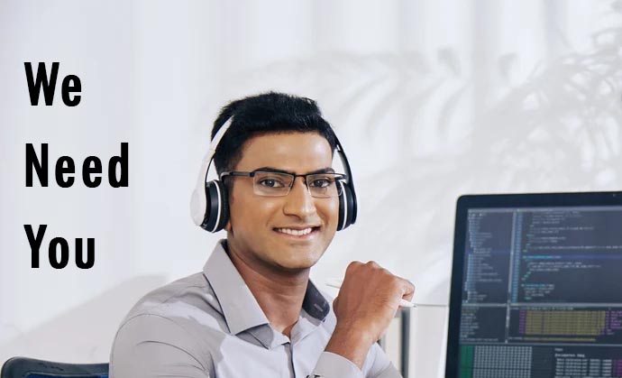 A developer working on a laptop